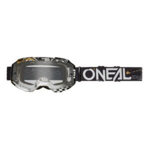 Мотокрос Очила O'Neal B-10 Attack Black/White - Clear V.24