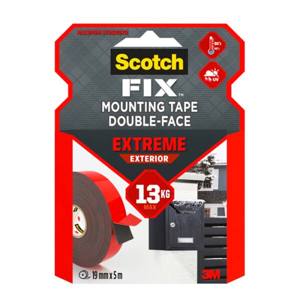 Double-sided adhesive tape 3M Scotch® FIX 19mm x 5m up to 13kg for Exterior