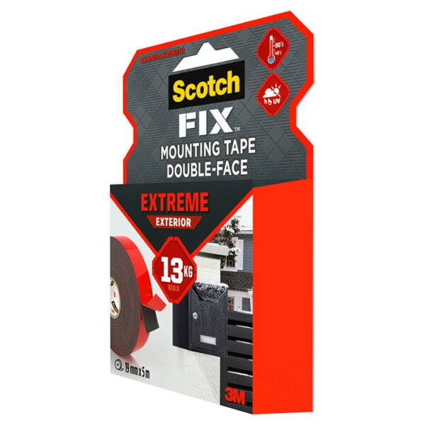 Double-sided adhesive tape 3M Scotch® FIX 19mm x 5m up to 13kg for Exterior