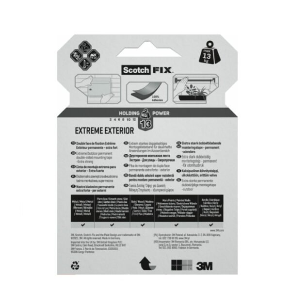Double-sided adhesive tape 3M Scotch® FIX 19mm x 5m up to 13kg for Exterior