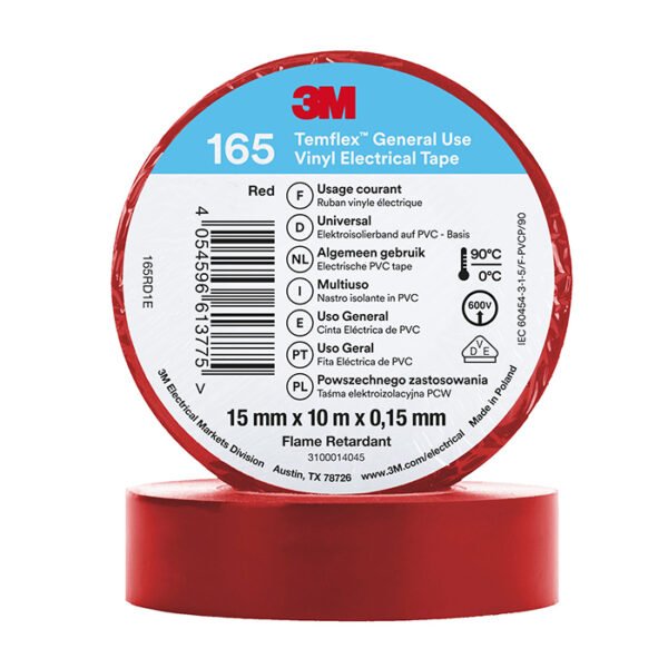 Изолирбанд 3M Temflex™ 165 15mm x 10m - Червен
