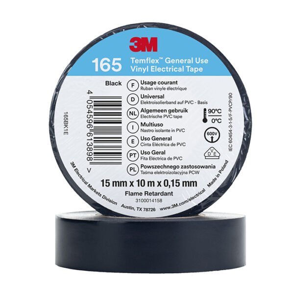 Изолирбанд 3M Temflex™ 165 15mm x 10m - Черен