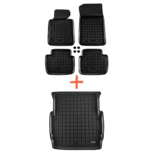REZAW-PLAST set of floor mats for the interior and trunk of the BMW Series 3 E46 Sedan (06.1998-02.2007)