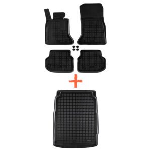 REZAW-PLAST floor mat set for the interior and trunk of the BMW Series 5 F10 Sedan (01.2010-12.2017)