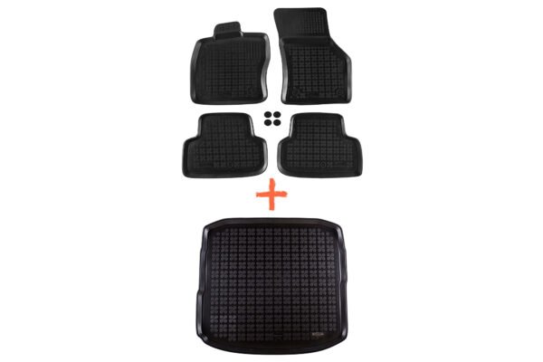 REZAW-PLAST floor mat set for the interior and trunk of Audi A3 Sedan (01.2012+)