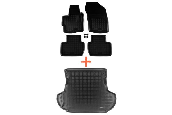 REZAW-PLAST set of floor mats for the interior and trunk of Citroen C-crosser (01.2007-12.2012)