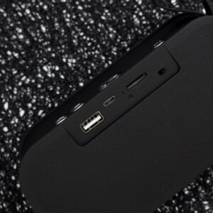Преносима Bluetooth колонка Music M168, Правоъгълна, Камуфлаж, Черно/Зелен - Image 3