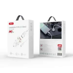 XO Зарядно за кола USB-A и USB-C изход 30W – Бял с кабел USB-A – USB-C CC56 - Image 6