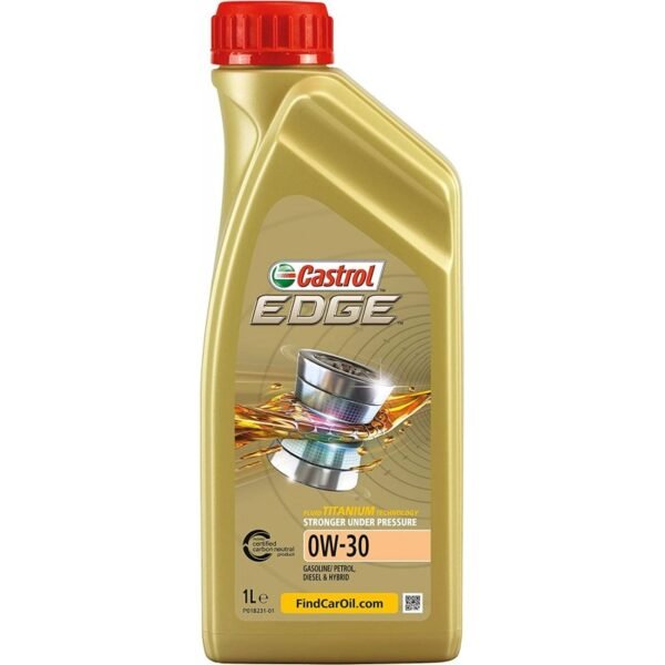 Synthetic engine oil for cars and hybrids CASTROL EDGE 0W-30, 1 l