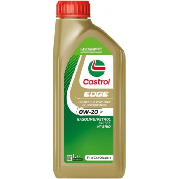 Synthetic engine oil for cars and hybrids CASTROL EDGE V 0W-20, 1 l