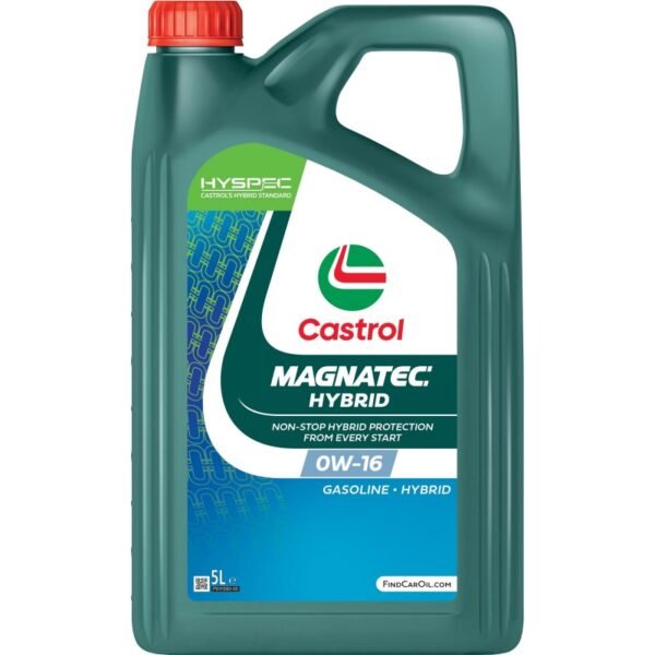 Синтетично двигателно масло за хибридни автомобили CASTROL MAGNATEC HYBRID 0W-16, 5 л