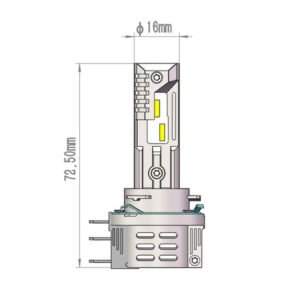 LED крушки A8 H15 36W 6000K - комплект 2 броя за дневни и дълги светлини при H15