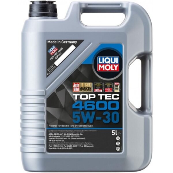 Synthetic engine oil LIQUI MOLY TOP TEC 4600 5W-30, 5 l