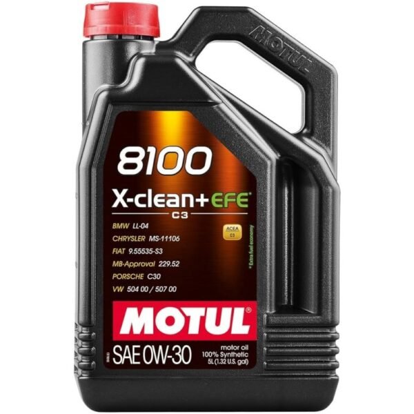 Синтетично двигателно масло MOTUL 8100 X-CLEAN+ EFE 0W-30, 5 л Синтетично двигателно масло MOTUL 8100 X-CLEAN+ EFE 0W-30, 5 л