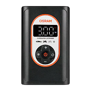 Компресор OSRAM TYRE inflate 4000 за гуми, 8.3 bar, 12V DC, 90dB, с вградена батерия 5000mAh