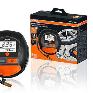 Дигитален компресор OSRAM модел 1000 за гуми 12V, 15A, 5.5bar