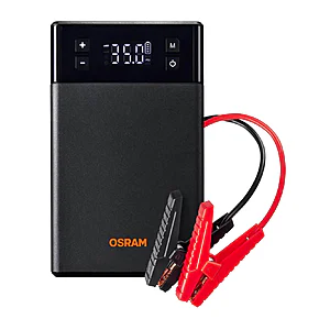 Външна батерия OSRAM BATTERY jumpstart 1000TI за стартиране на двигателя, с компресор за гуми, 12000mAh, 12V
