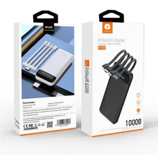 Преносима батерия WUW U44 20000 mAh - Бяла