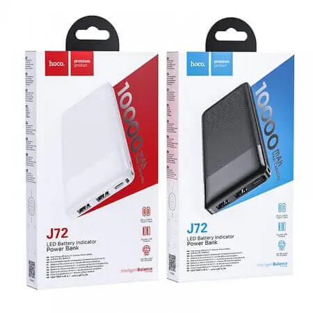 Преносима батерия HOCO J72 10000mAh - Черна
