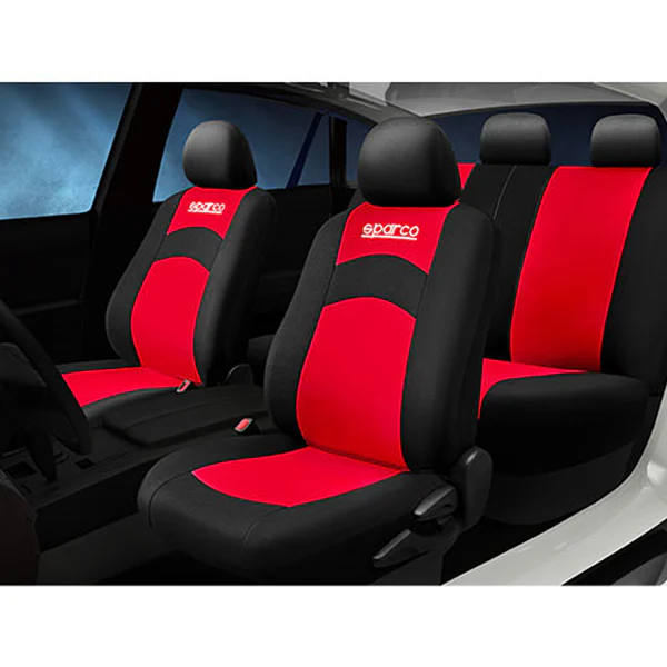 Комплект калъфи за седалки SPARCO SPS402RD - Червено / Черни
