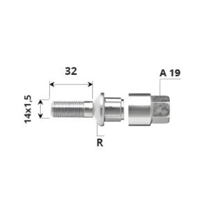 Комплект външни секретни болтове - 14x1.5x32 / R / - A19