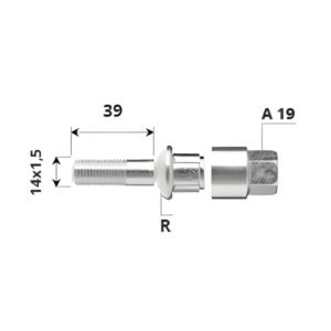 Комплект външни секретни болтове - 14x1.5x39 / R / - A19