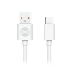 Forever Кабел USB-A – USB-C 1м 3A – Бял