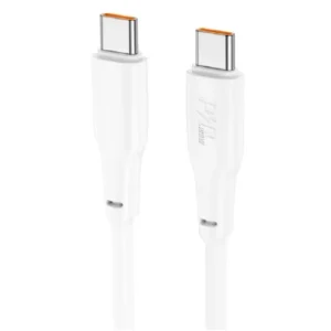 HOCO Кабел USB-C – USB-C 2м 60W/3A – Бял X93
