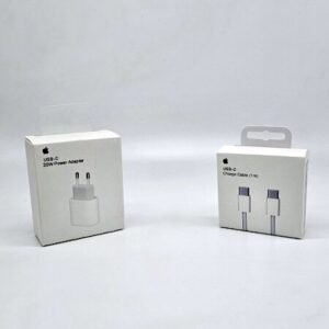 Комплект за iPhone, зарядно 20W + кабел USB-C към USB-C