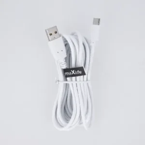 Maxlife Кабел USB-A – USB-C 3м 2A – Бял