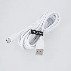 Maxlife Кабел USB-A – USB-C 3м 2A – Бял - Image 9