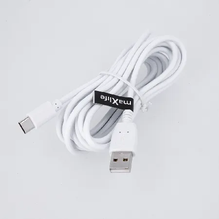 Maxlife Кабел USB-A – USB-C 3м 2A – Бял
