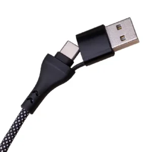 Maxlife Кабел USB-A + USB-C – Lightning + 2x USB-C 1м 66W – Черен ALLin1 - Image 3