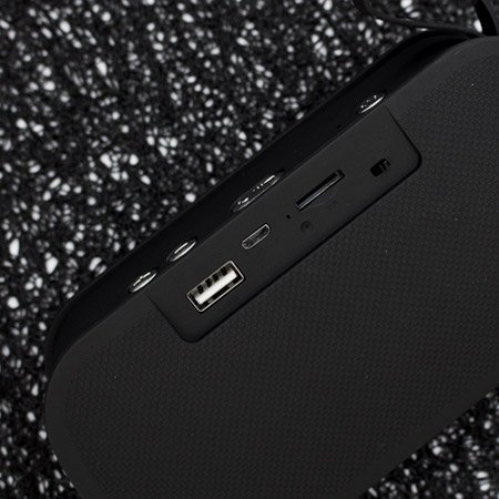 Преносима Bluetooth колонка Music M168, Правоъгълна, Камуфлаж, Черно/Зелен