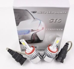 LED крушки - система H8 / H9 / H11 за фарове - 7600 лумена, 36W - COB 6000K