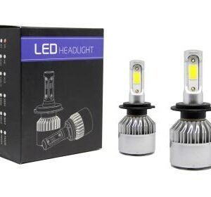 LED крушки H7 - Led система S2 - 30 800 лукса, 18W - COB 6000K - 300% повече светлина