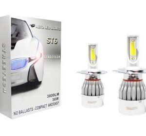 LED крушки - H4 за фарове - 7600 лумена, 36W - COB 6000K