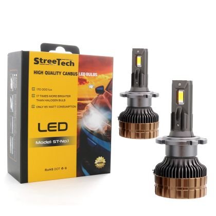 Лед крушки - Led система D1S / D2S / D2R / D3S / D4S модел STN1 на 12 Волта без баласти - 55W - Canbus 6000K