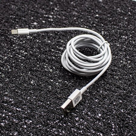 USB кабел Lightning за Apple iPhone Sammato, 1 метър, Бял