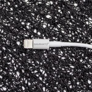 USB кабел Lightning за Apple iPhone Sammato, 1 метър, Бял - Image 4