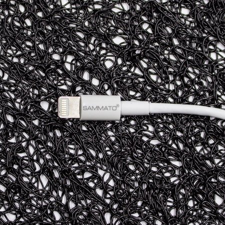 USB кабел Lightning за Apple iPhone Sammato, 1 метър, Бял