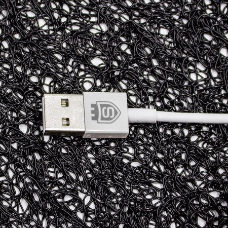 USB кабел Lightning за Apple iPhone Sammato, 1 метър, Бял