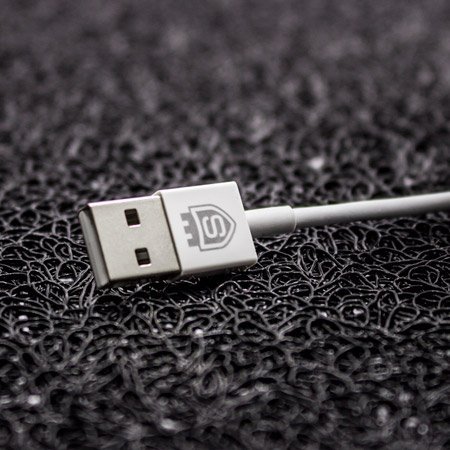 USB кабел Lightning за Apple iPhone Sammato, 1 метър, Бял