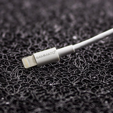 USB кабел Lightning за Apple iPhone Sammato, 1 метър, Бял