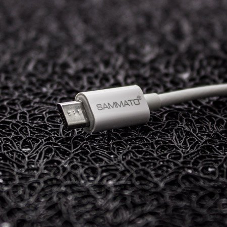 USB кабел Micro Sammato, 1 метър, Бял