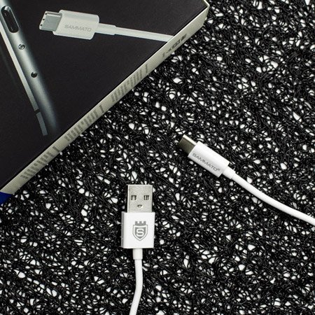 USB кабел Type C Sammato, 1 метър, Бял