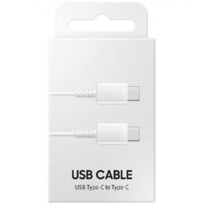 Кабел за зареждане USB-C към USB-C 45W, 3M – Бял