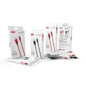 XO Кабел USB-A – USB-C плетен 2м 2.4A – Черен NB143 - Image 5