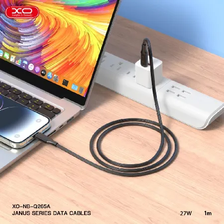 XO Кабел USB-C – USB-C 1м 60W – Черен NB-Q265B