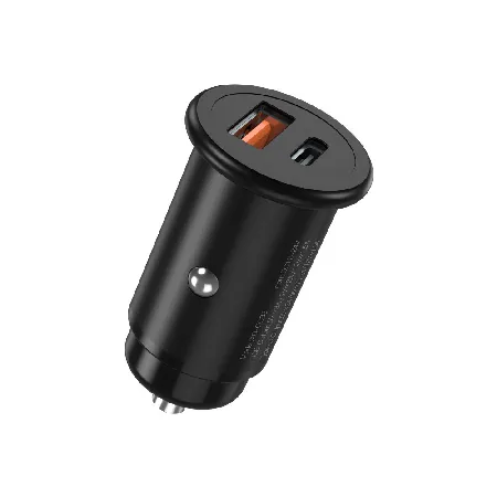 XO Зарядно за кола USB-A и USB-C изход 20W – Черен CC38
